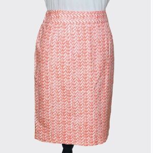 Cynthia rowley orange chevron abstract pencil skirt 4